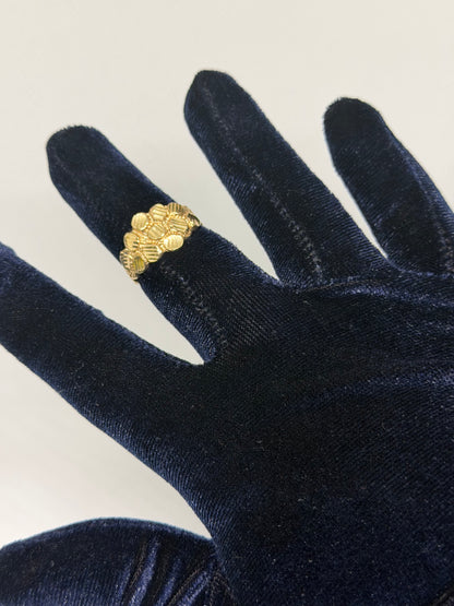 10K Solid Gold Nugget Ring - Size 9.5