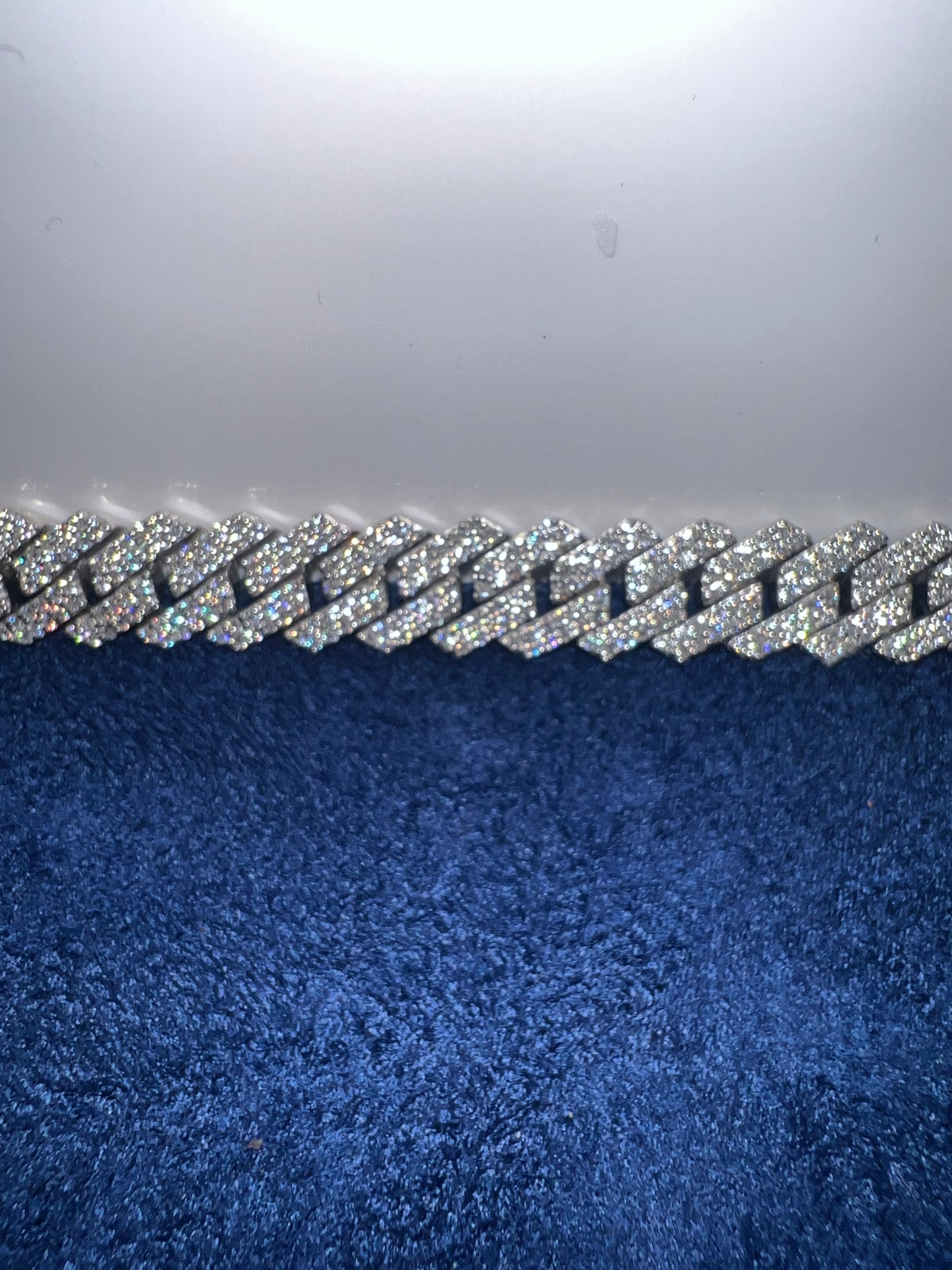 Silver Moissanite Miami Cuban Bracelet