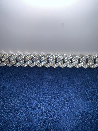 Silver Moissanite Miami Cuban Bracelet