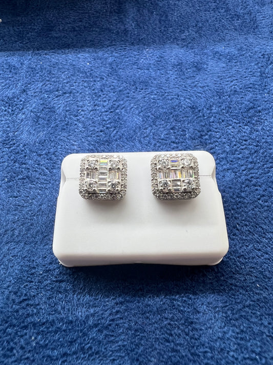 Moissanite Baguette Earrings