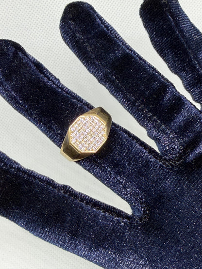 10K Solid Gold Glacier Style Ring - Size 10