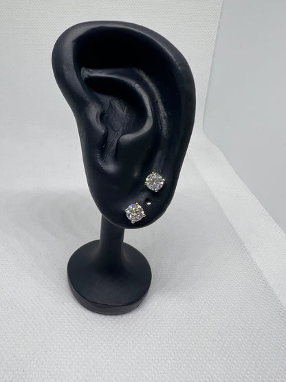 14K White Gold 1 Ct Lab Grown Diamond Earrings - IGI CERTIFIED