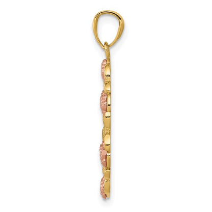 14K Two Tone Gold Mother Mary Charm