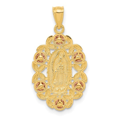 14K Two Tone Gold Mother Mary Charm