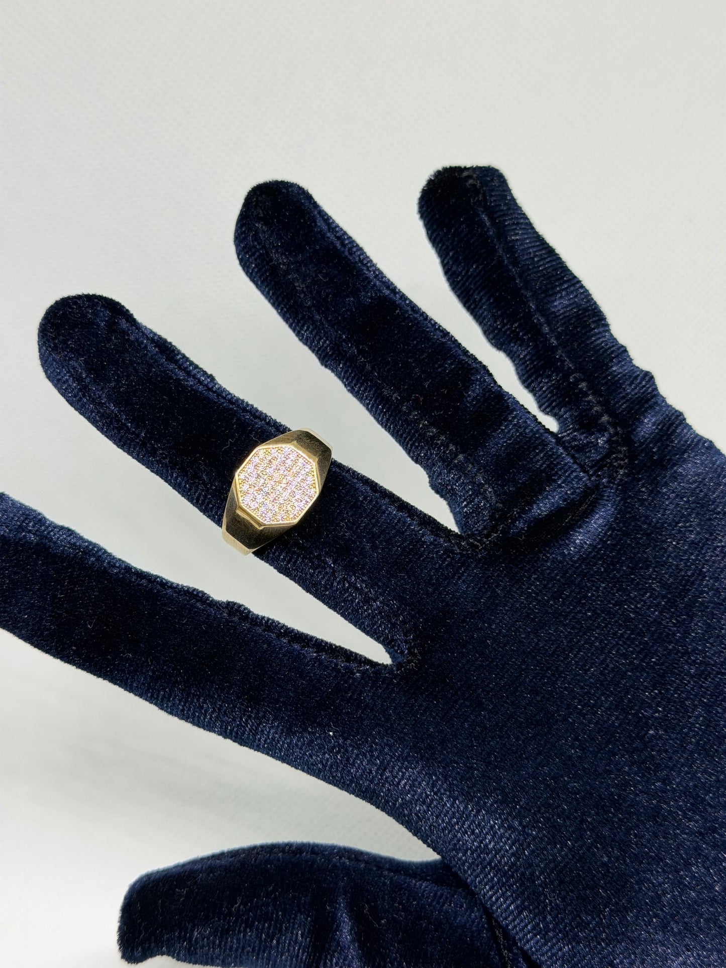 10K Solid Gold Glacier Style Ring - Size 10