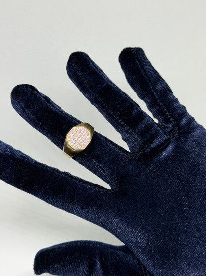 10K Solid Gold Glacier Style Ring - Size 10