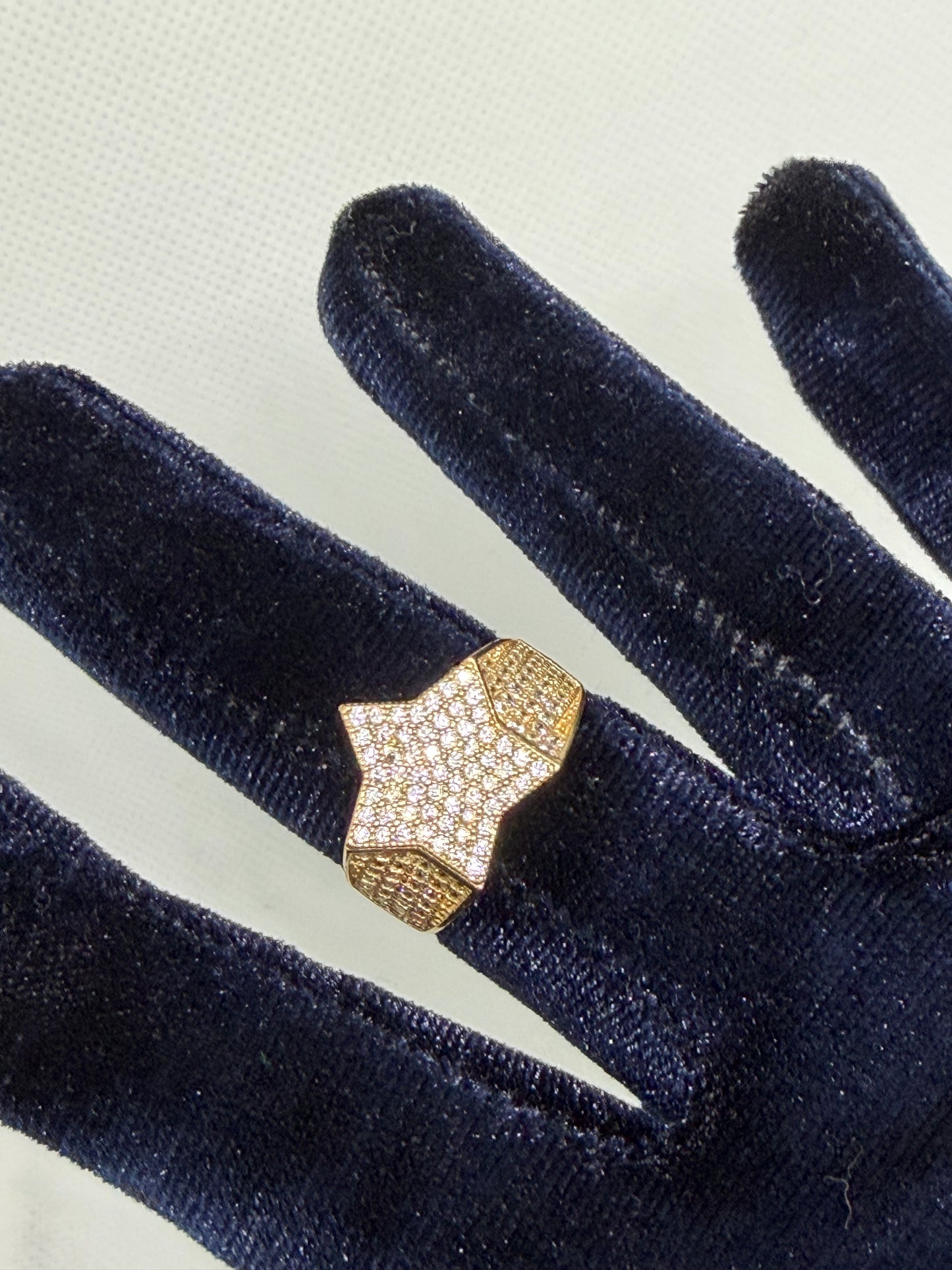 10K Solid Gold Glacier Star Ring - Size 10