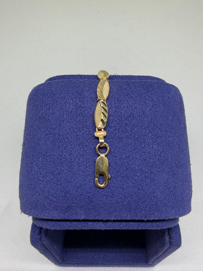 10K Solid Gold Flow Bracelet - 7.5 Inches