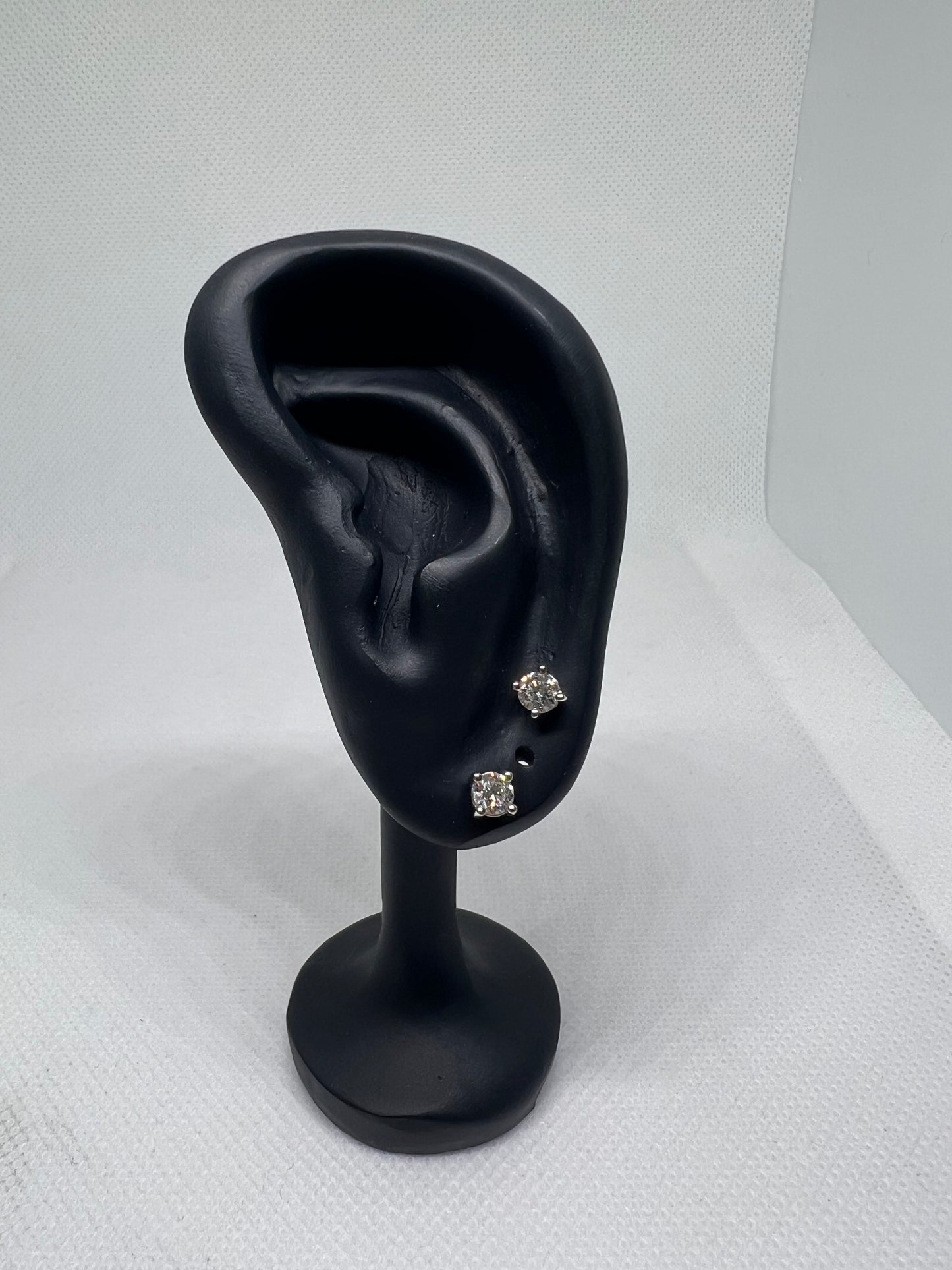 14K White Gold .5 Ct Lab Grown Diamond Earrings - IGI CERTIFIED