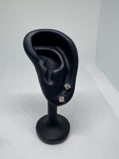 14K White Gold .5 Ct Lab Grown Diamond Earrings - IGI CERTIFIED