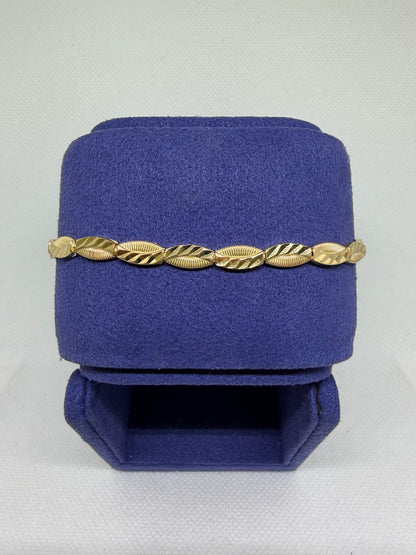 10K Solid Gold Flow Bracelet - 7.5 Inches