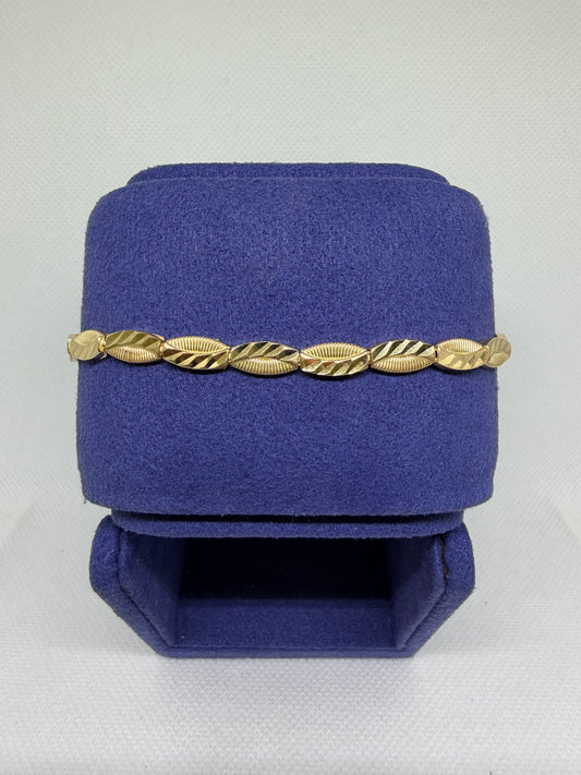 10K Solid Gold Flow Bracelet - 7.5 Inches