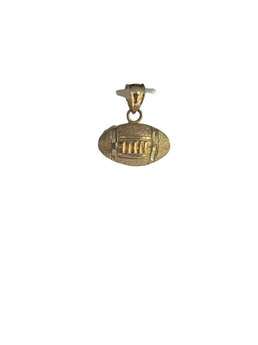 10K Gold Football Pendant