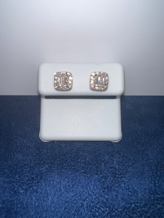 Rose Gold Vermeil Moissanite Earrings