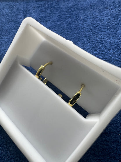 Gold Vermeil Hanging Cross Moissanite Earrings