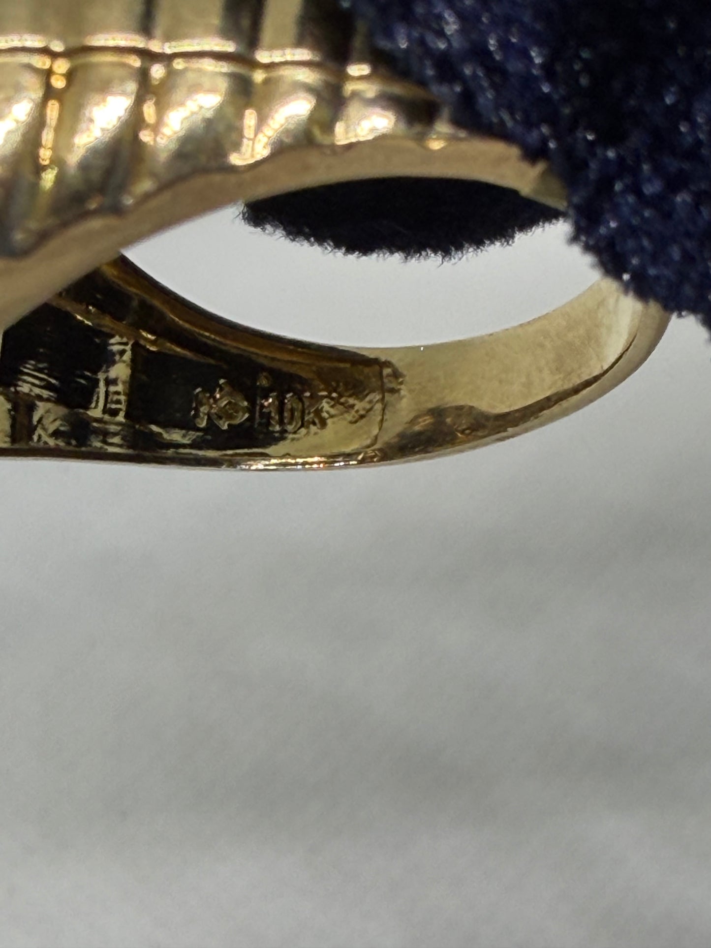 10K Solid Gold Cross Ring - Size 10