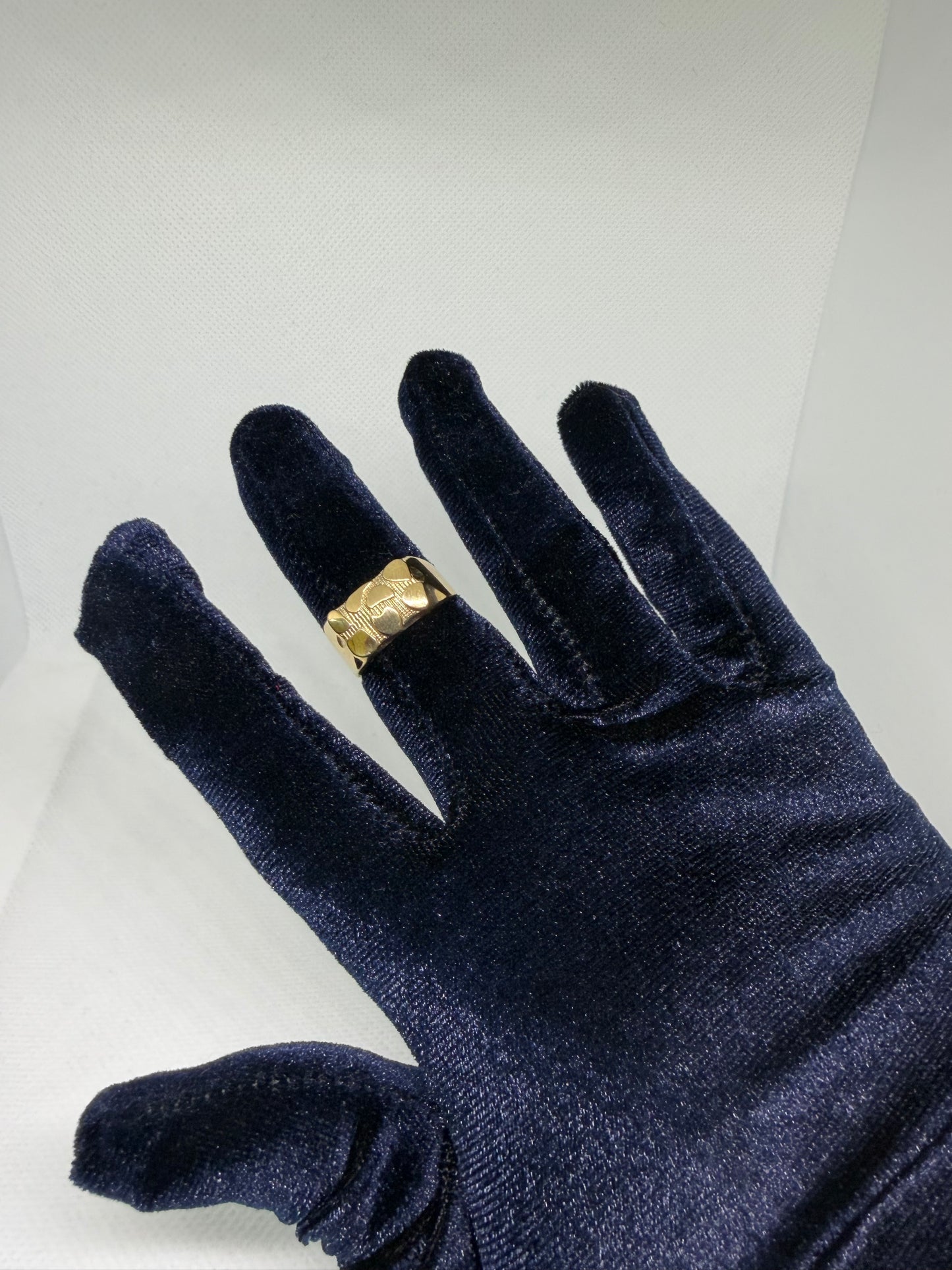 10K Solid Gold Nugget Ring - Size 10