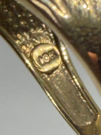 10K Solid Gold Nugget Ring - Size 8.5