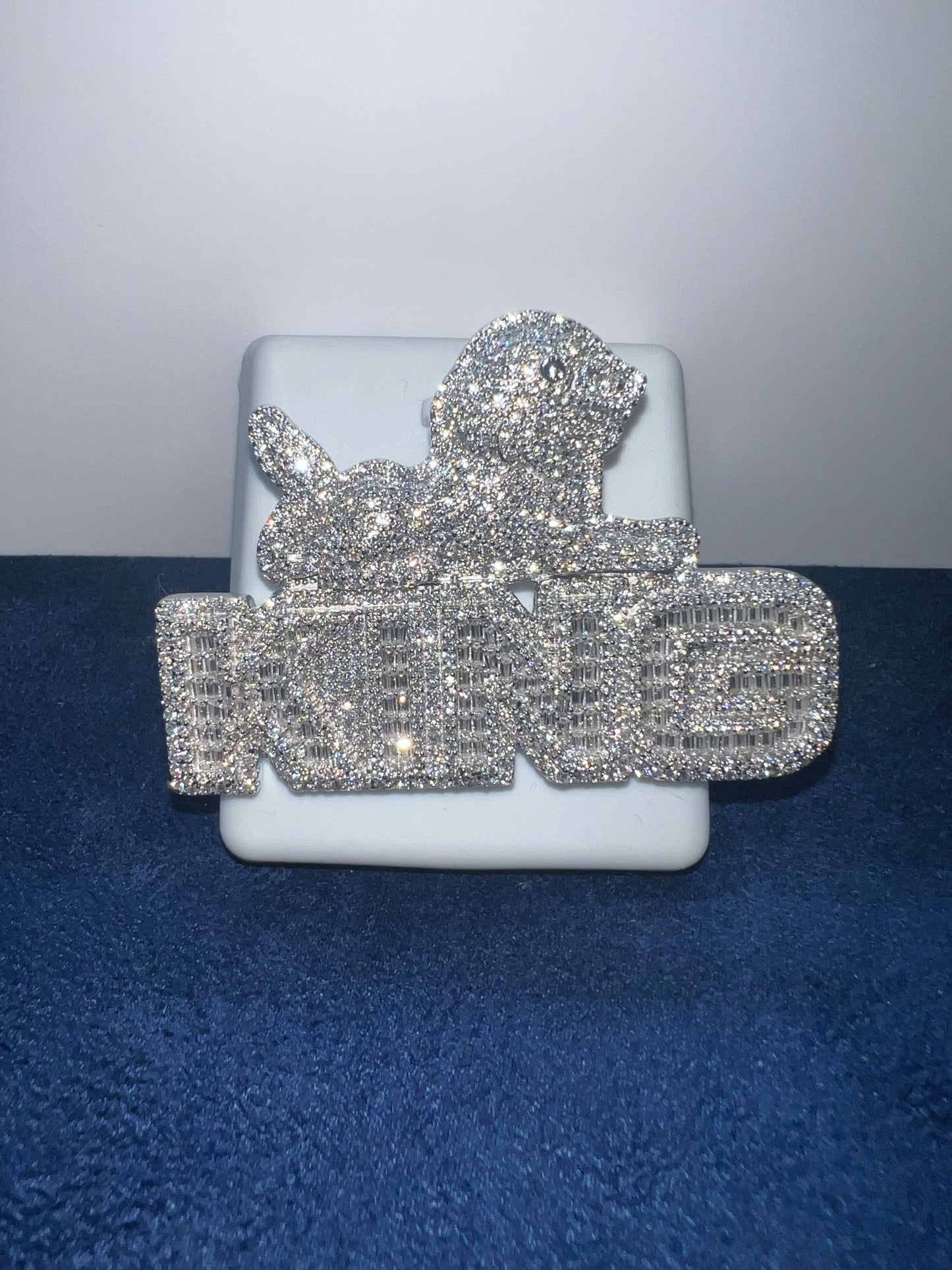 Silver King Moissanite Pendant