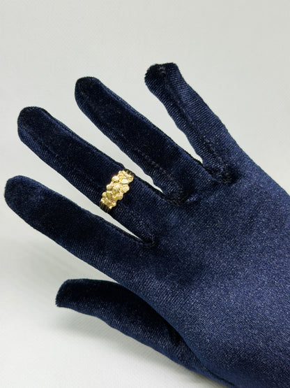 10K Solid Gold Nugget Ring - Size 11