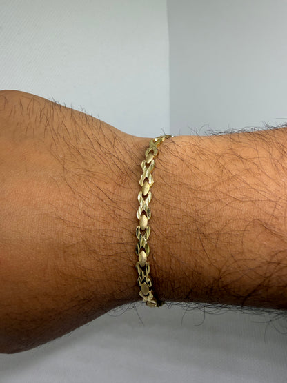 10K Solid Gold Infinity Bracelet - 7.5 Inches