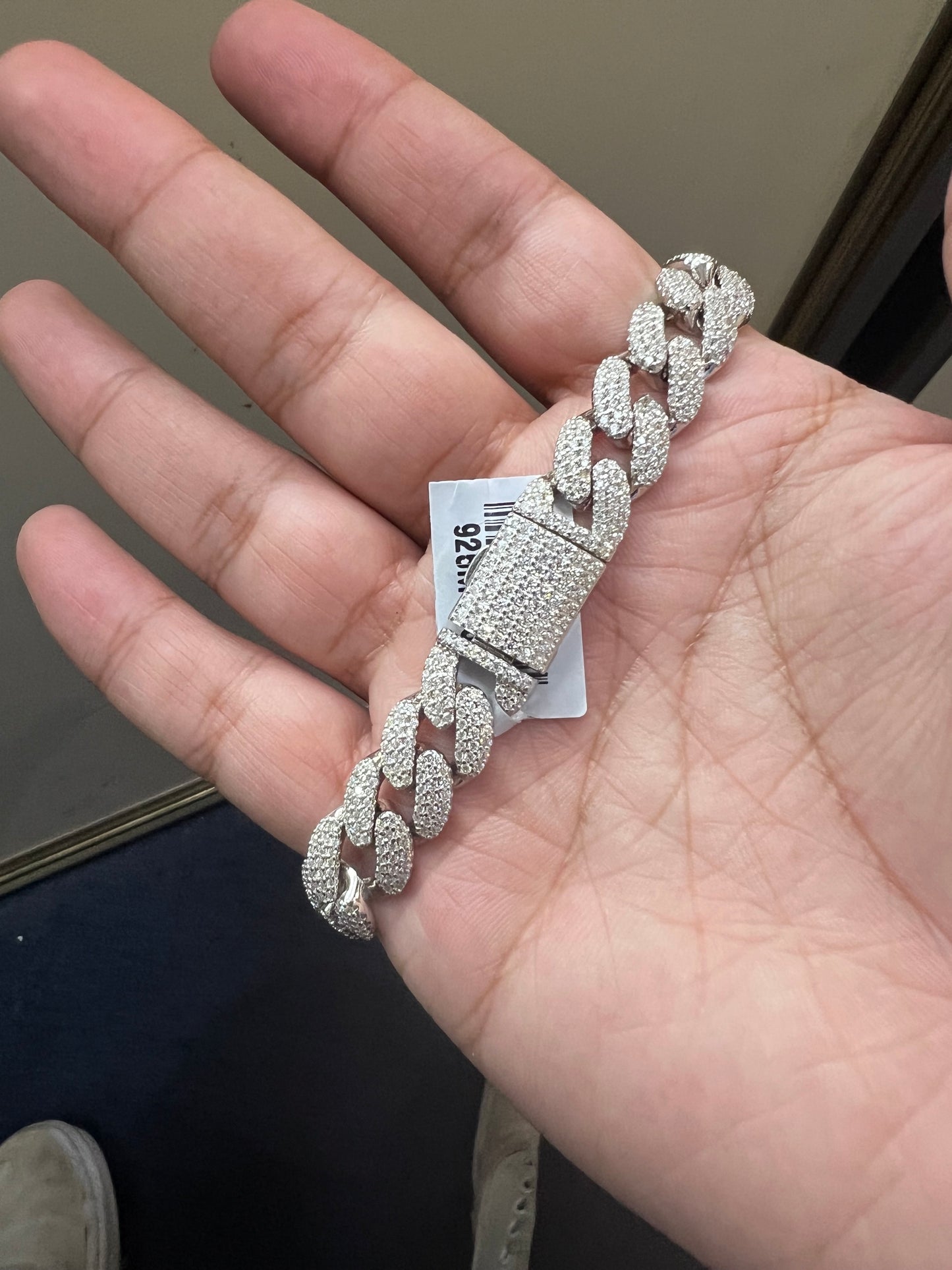 Silver Miami Cuban Moissanite Bracelet