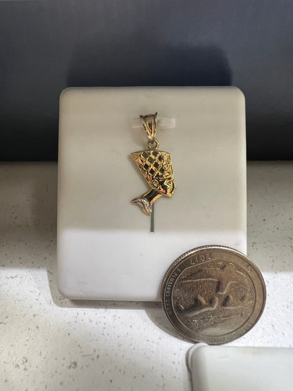 10K Gold Princess Nefertiti Pendant