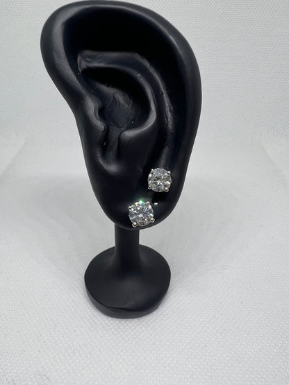 14K White Gold 2 Ct Lab Grown Diamond Earrings - IGI CERTIFIED