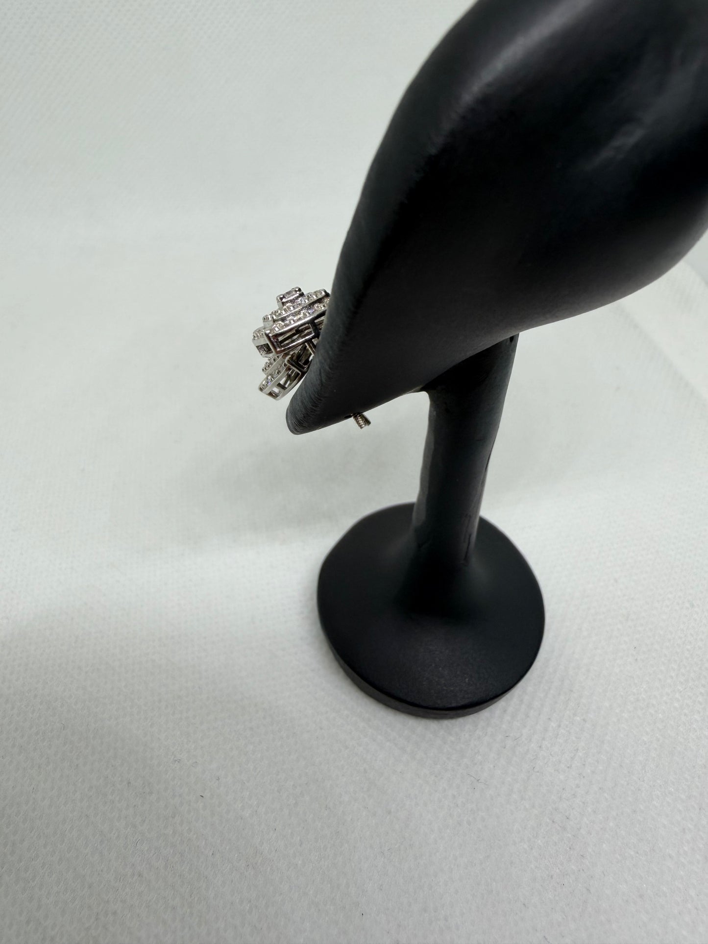 Sterling Silver Glacier Mountain Moissanite Earrings