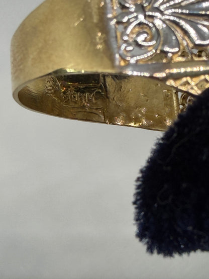 10K Solid Gold Glacier Ring - Size 10