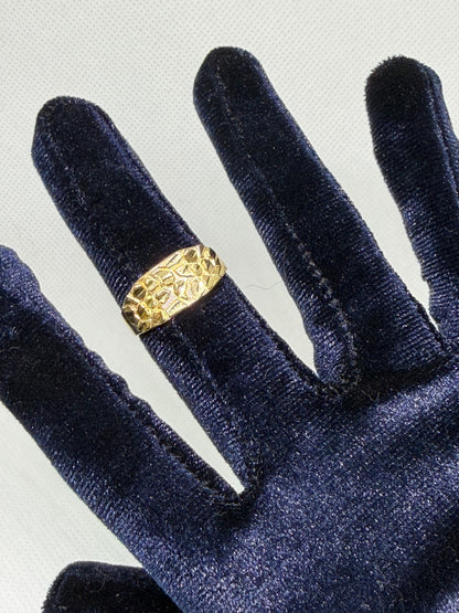 10K Solid Gold Nugget Ring - Size 10