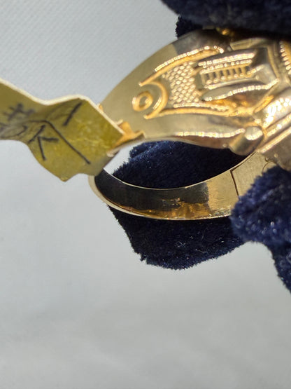 10K Solid Gold Single Oval Stone Ring - Size 11