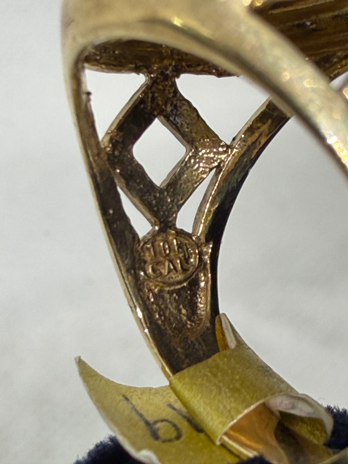 10K Solid Gold Nefertiti Ring - Size 11