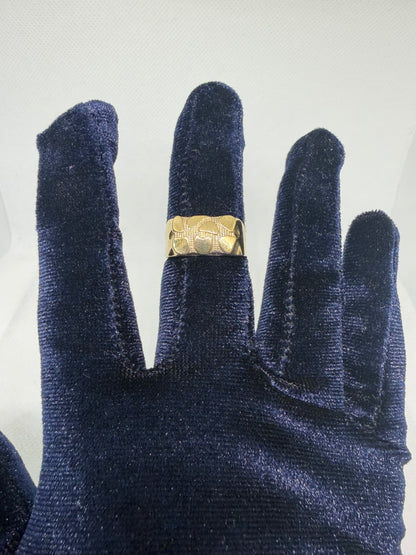 10K Solid Gold Nugget Ring - Size 10