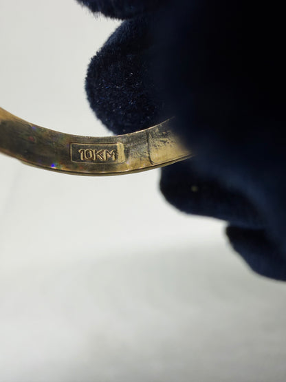 10K Solid Gold Glacier Stone Ring - Size 11