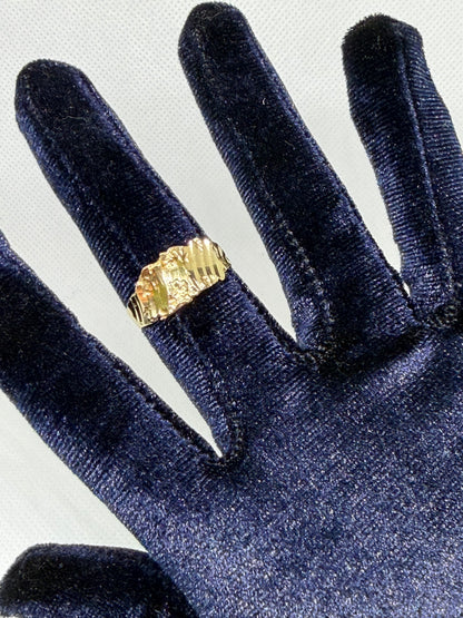 10K Solid Gold Nugget Ring - Size 10