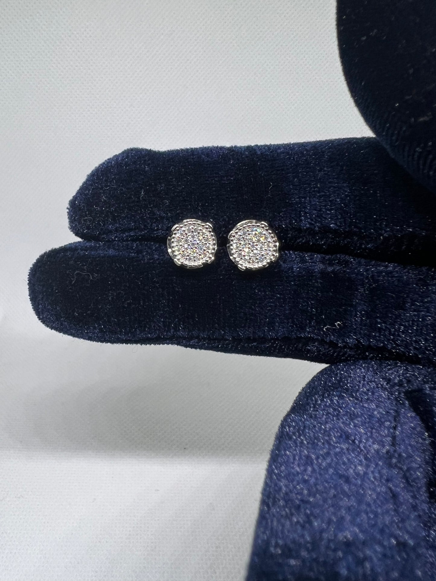 Sterling Silver Glacier Cluster Moissanite Earrings