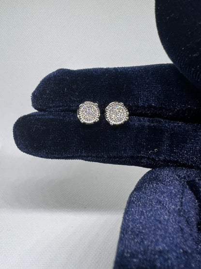 Sterling Silver Glacier Cluster Moissanite Earrings