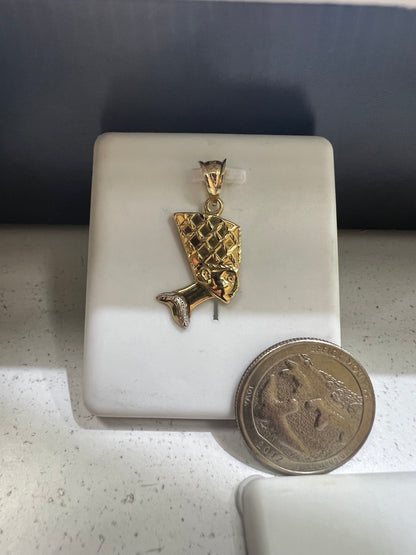 10K Gold Princess Nefertiti Pendant