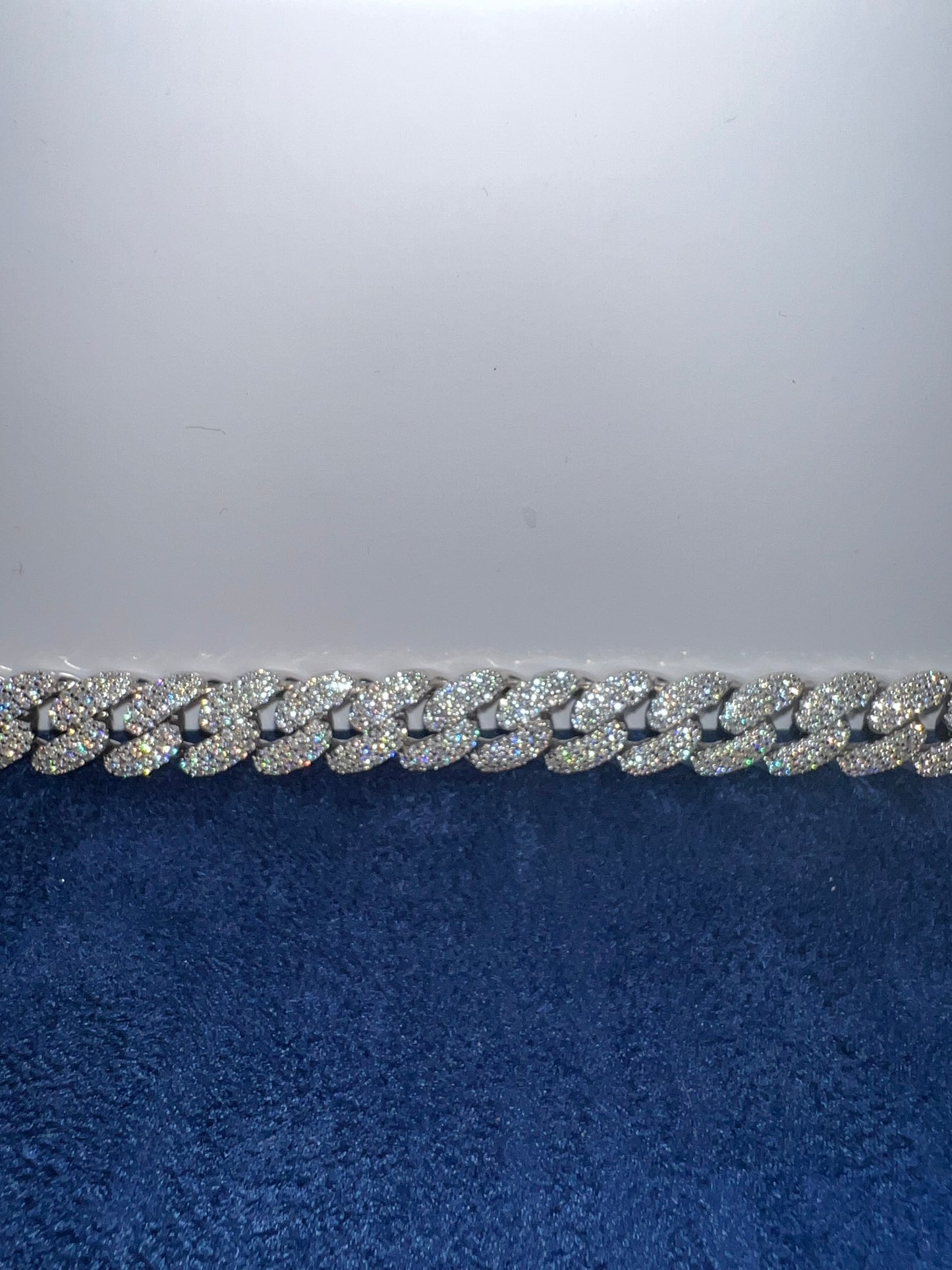 Silver Miami Cuban Moissanite Bracelet