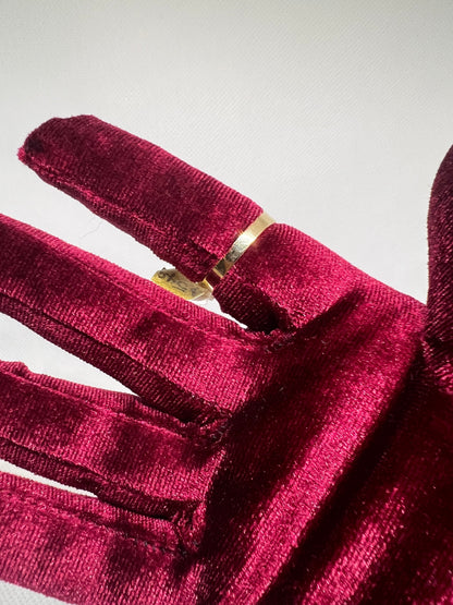 10K Solid Gold Nugget Ring - Chain Included