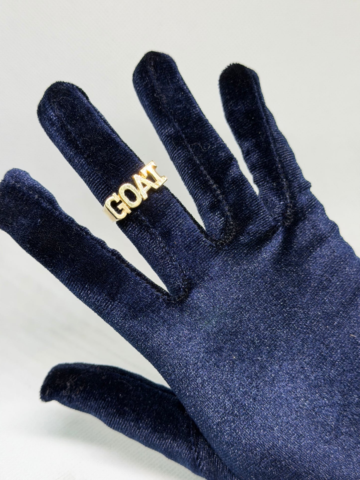 10K Solid Gold Goat Ring - Size 8