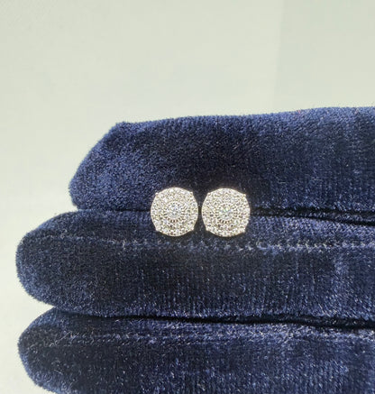 Sterling Silver Circle Moissanite Earrings