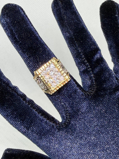 10K Solid Gold Glacier Ring - Size 10