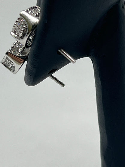 Sterling Silver Glacier Cluster Moissanite Earrings