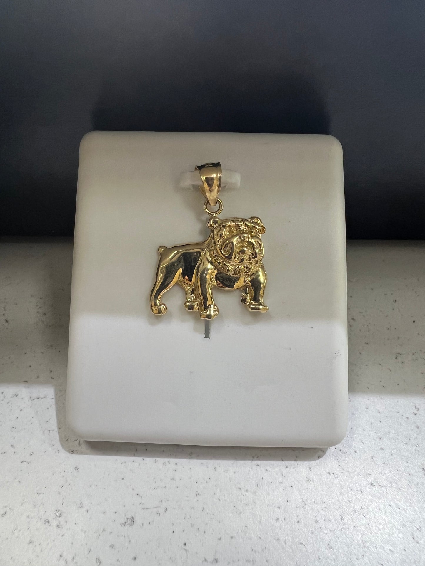 10K Gold Bulldog Pendant