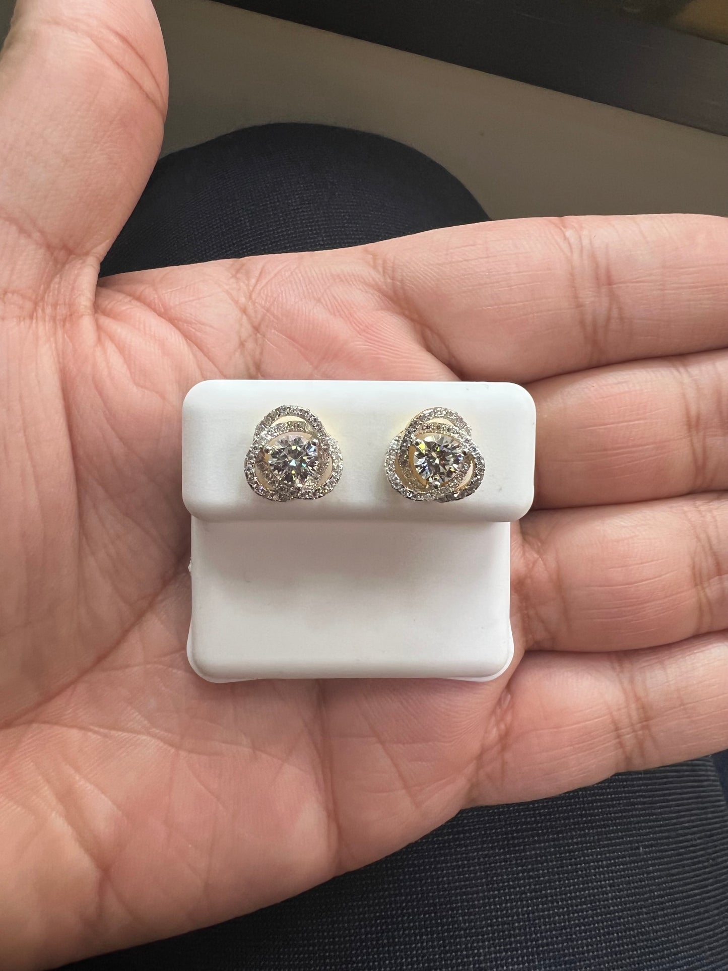 Gold Vermeil Moissanite Earrings