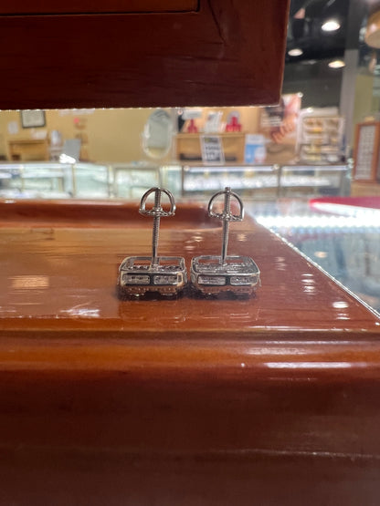 Moissanite Baguette Earrings