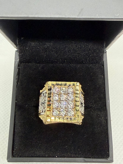 10K Solid Gold Glacier Ring - Size 10