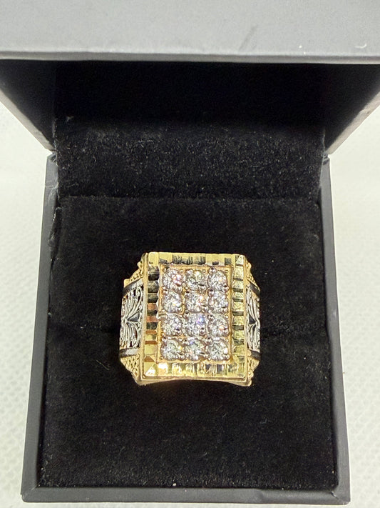 10K Solid Gold Glacier Ring - Size 10